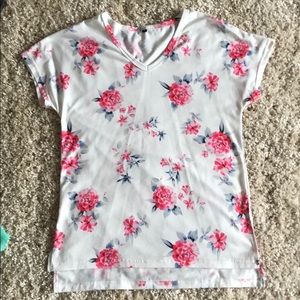 White floral top
